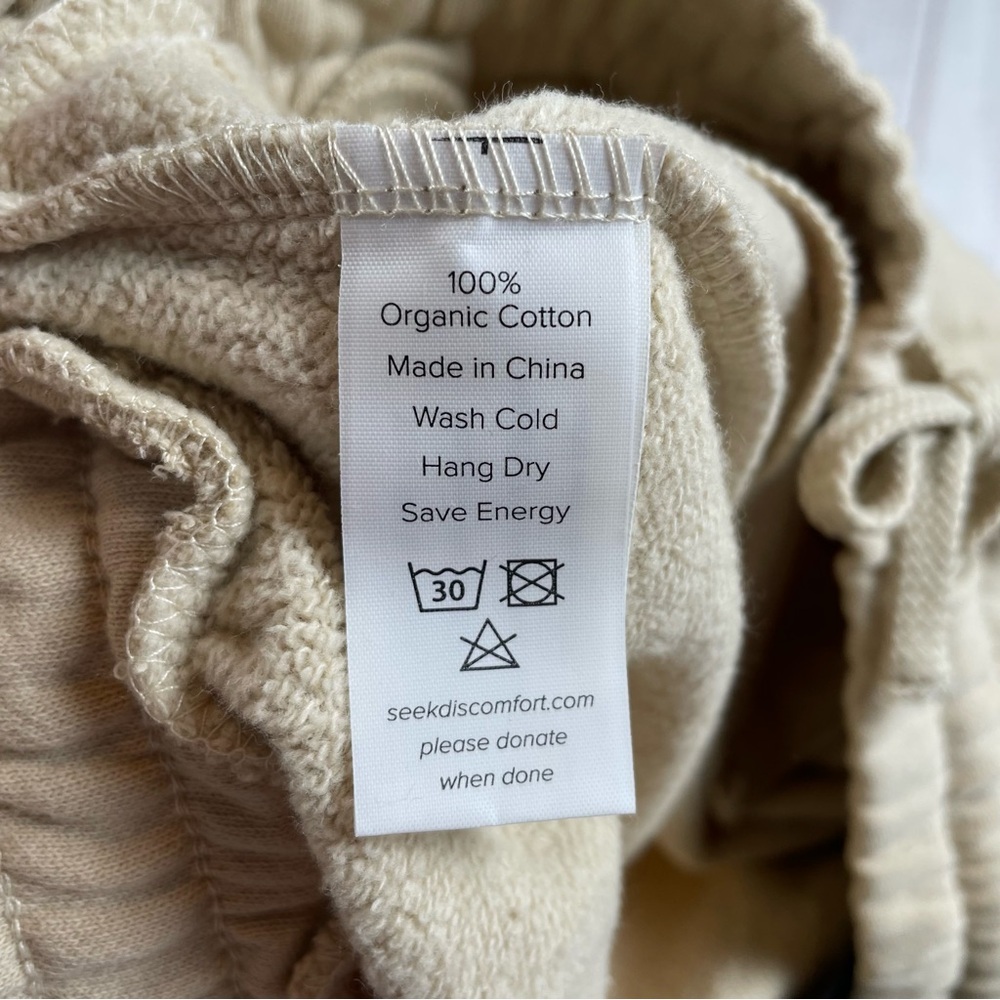 NWT Seek Discomfort Sweatpants Men’s XXL Tan Organic Cotton Relaxed Streetwear - Picture 12 of 13